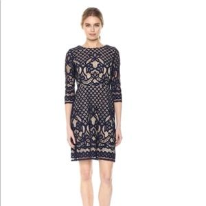 NWT. Gabby skye navy lace dress with sleeves